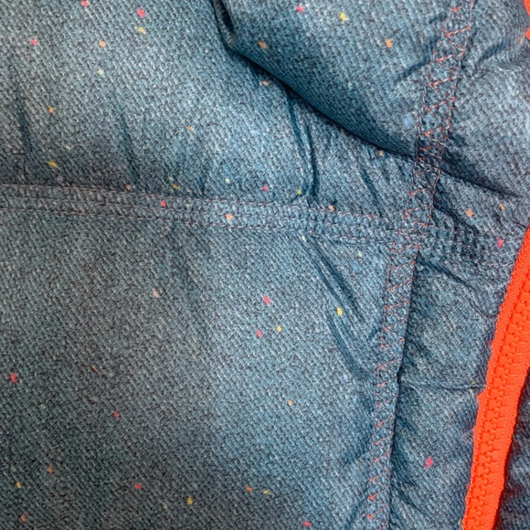 Mountain Force hooded reversible nylon quilted ski jacket orange/blue sz 38/Med - Picture 12 of 14